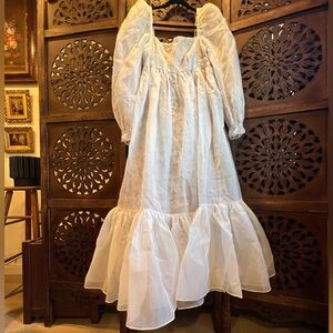 Selkie Maison Amory Heritage Rose Floral Puff Dollhouse Maxi Dress - RARE Sample